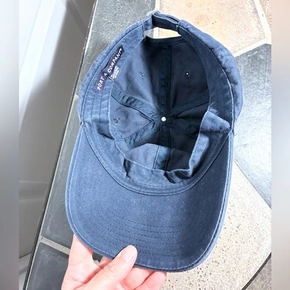 Y2K UNCW Wilmington Port & Company Navy Cap Vintage Youth Sized